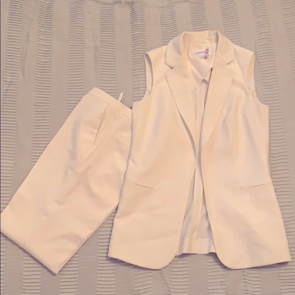 Calvin Klein Sleeveless Pants Suit